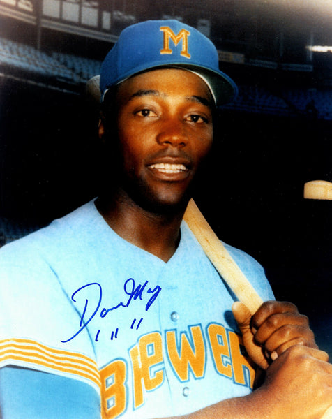 Brewers Outfielder DAVE MAY (d) Signed 8x10 Photo #1 AUTO - 1973 All Star