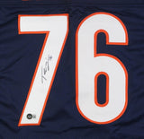 Teven Jenkins Signed Chicago Bear Jersey (Beckett) 2nd Rnd Pk 2021 Draft /O-Line
