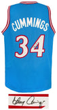 Terry Cummings Signed Blue Throwback Custom Basketball Jersey - (SCHWARTZ COA)