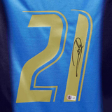 Andrea Pirlo Signed Italy FC Home Soccer Jersey #21 with Beckett Witness