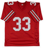 Ohio State Jack Sawyer Authentic Signed Red Pro Style Jersey Autographed BAS