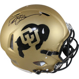 Deion Sanders Autographed Colorado Buffaloes Authentic Gold Helmet Beckett 49651