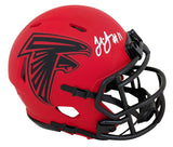 Falcons Julio Jones Authentic Signed Rave Speed Mini Helmet BAS Witnessed