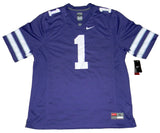 BILL SNYDER AUTOGRAPHED SIGNED KANSAS STATE WILDCATS #1 PURPLE NIKE JERSEY JSA