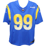 Aaron Donald Autographed/Signed Nike Vapor Jersey Blue Jersey Beckett 43836