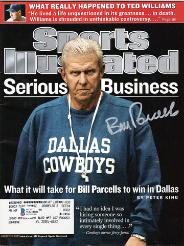 Bill Parcells Autographed Dallas Cowboys Sports Illustrated 8/18/2003 Beckett