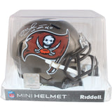 Mike Alstott Signed Tampa Bay Buccaneers TB Mini Helmet Beckett Witness 39818