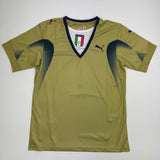Autographed/Signed Gianluigi Buffon Italy Gold Futbol Jersey Beckett COA