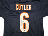 Jay Cutler Chicago Signed Navy Football Jersey BAS