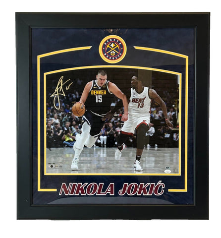 Nikola Jokic' Autographed Denver Nuggets 16x20 Photo Framed - JSA COA