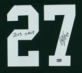 Eddie Lacy Signed Green Bay Custom Green Football Jersey with "2013 OROY" Insc