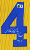 Rick Barry "HOF 1987" Authentic Signed Yellow Pro Style Jersey BAS Witnessed