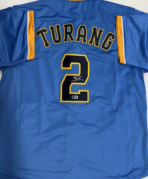 BRICE TURANG Signed Replica Brewers MLB MKE City Connect Jersey AUTO - BAS