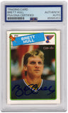 Brett Hull Signed St Louis Blues 1988 O-Pee-Chee Rookie Hockey Card #66 - (PSA)
