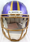 Ray Lewis Autographed Baltimore Ravens F/S Flash Speed Authentic Helmet w/2