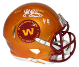 John Riggins Signed Washington Football Team Flash Mini Helmet Beckett 35589