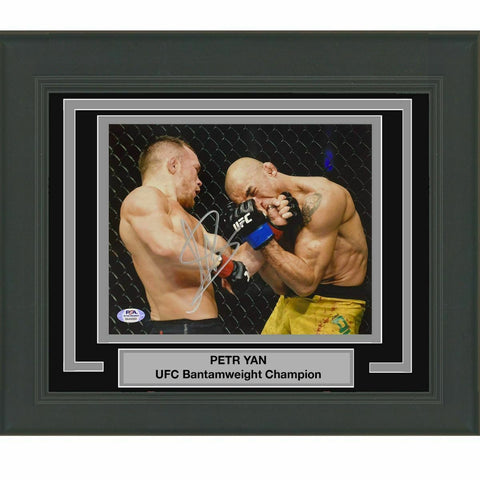 FRAMED Autographed/Signed PETR YAN UFC MMA Fighting 8x10 Photo PSA/DNA COA Auto