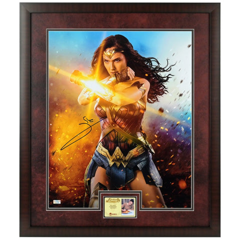 Gal Gadot Autographed Wonder Woman Bracelets of Submission 16x20 Framed Photo