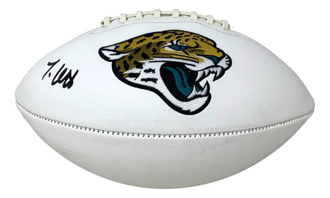 Travis Hunter Signed Jacksonville Jaguars Logo Football BAS