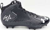 Tyler Lockett Auto Black Under Armour Team Fierce MC Cleats Seahawks Size 11