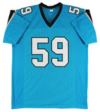 Luke Kuechly Authentic Signed Blue Pro Style Jersey Autographed BAS