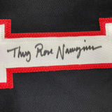 Autographed/Signed Thug Rose Namajunas UFC MMA Black Jersey Shirt PSA/DNA COA