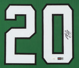 Breece Hall Signed New York Jets Framed Jersey Display (JSA & PIA) Ex-Iowa St RB