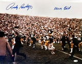 Rudy Ruettiger Signed 16x20 Notre Dame Fighting Irish Photo Never Quit JSA QR