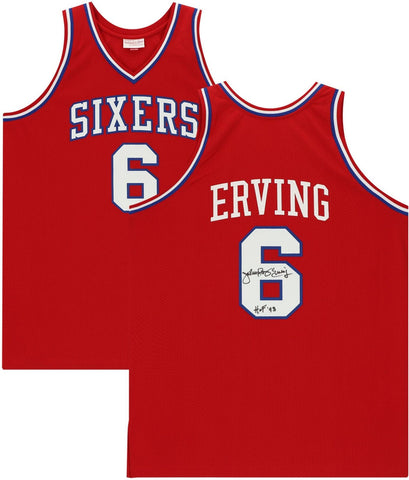 Julius Erving Signed 76ers Mitchell & Ness Authentic Jersey w/HOF 93 Insc