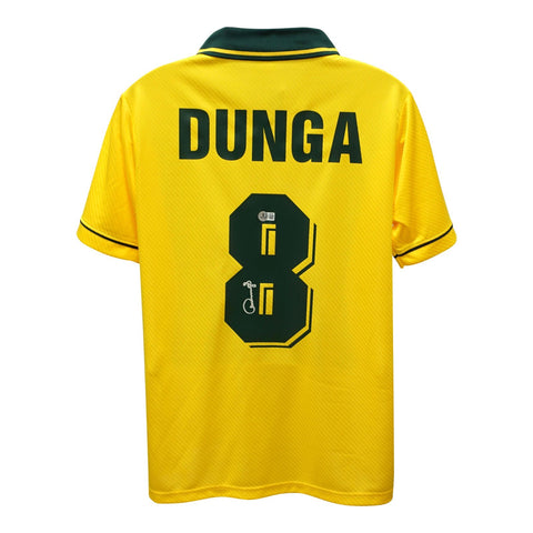 Dunga Signed Brazil National Team Jersey (Beckett) 1994 World Cup Champion