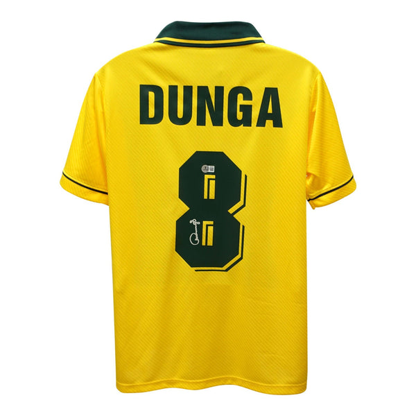 Dunga Signed Brazil National Team Jersey (Beckett) 1994 World Cup Champion