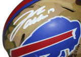 Josh Allen Autographed/Signed Buffalo Bills Camo Mini Helmet Beckett 38031