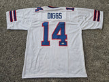 Stefon Diggs Signed Auto Buffalo Bills White Custom Jersey Beckett COA W147398