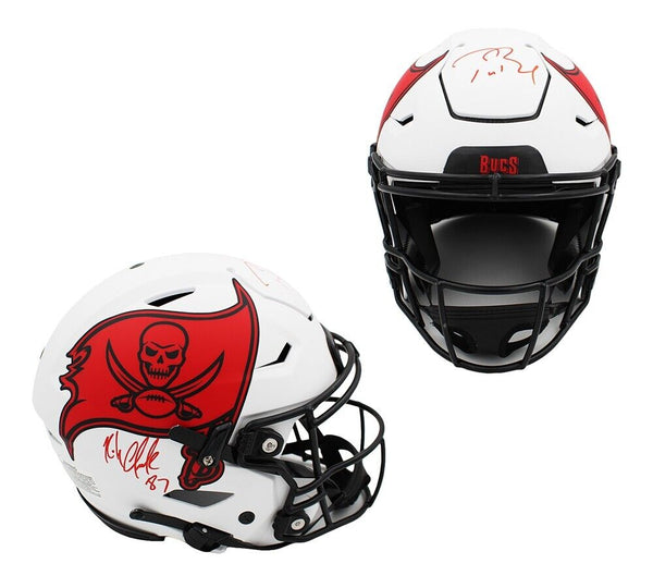 Brady & Gronkowski Signed Tampa Bay Buccaneers Speed Flex Lunar NFL Helmet