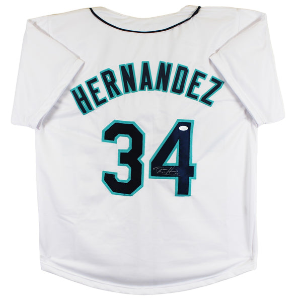 Felix Hernandez Authentic Signed White Pro Style Jersey Autographed JSA #Q43784