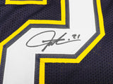 CHARGERS LADAINIAN TOMLINSON AUTOGRAPHED DARK BLUE JERSEY HOF 17 BECKETT 230585