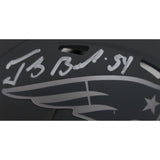 Tedy Bruschi Autographed New England Patriots Slate Mini Helmet Beckett 46972