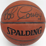Bob Cousy Autographed Spalding Leather Basketball Celtics Beckett QR #BS30415
