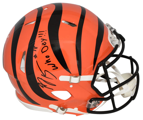 AJ GREEN AUTOGRAPHED CINCINNATI BENGALS AUTHENTIC SPEED HELMET W/ WHO DEY