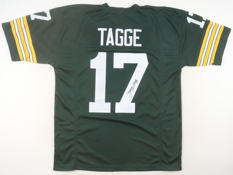 Jerry Tagge Signed Green Bay Packers Green Home Jersey (JSA) Starting QB 1972-75