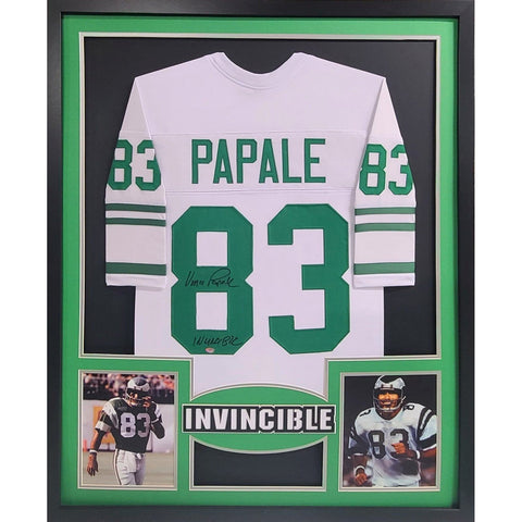 Vince Papale Autographed Framed Schwartz Invincible Jersey