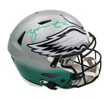 Zach Ertz Signed Philadelphia Eagles Speed Flex Auth Custom Gray/Green Helmet