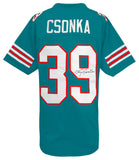 Larry Csonka (DOLPHINS) Signed Teal Custom Football Jersey - (SCHWARTZ COA)