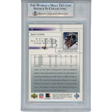 Ray Lewis Autographed/Signed 2001 Upper Deck #14 Trading Card Slab Beckett 53469