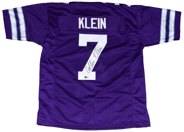 COLLIN KLEIN AUTOGRAPHED KANSAS STATE WILDCATS #7 PURPLE JERSEY BECKETT
