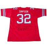 OJ Simpson Signed Buffalo Bills Football Jersey Inscribed Bills Mafia with JSA