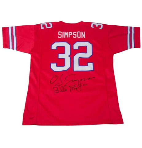 OJ Simpson Signed Buffalo Bills Football Jersey Inscribed Bills Mafia with JSA