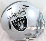 Howie Long Autographed Raiders F/S Speed Helmet-Beckett W Hologram *Black