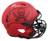 Buccaneers John Lynch "HOF 21" Signed Rave F/S Speed Rep Helmet W/ Case BAS Wit