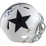 Deion Sanders Autographed Dallas Cowboys F/S TB Helmet Beckett Witness 51749